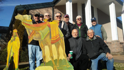 L to R . Joe Palermo, Steven Painchaud, George Brown, Rich Painchaud, Paul Quistorff, John Major with Erwin Velasco and Bob Smith kneeling.